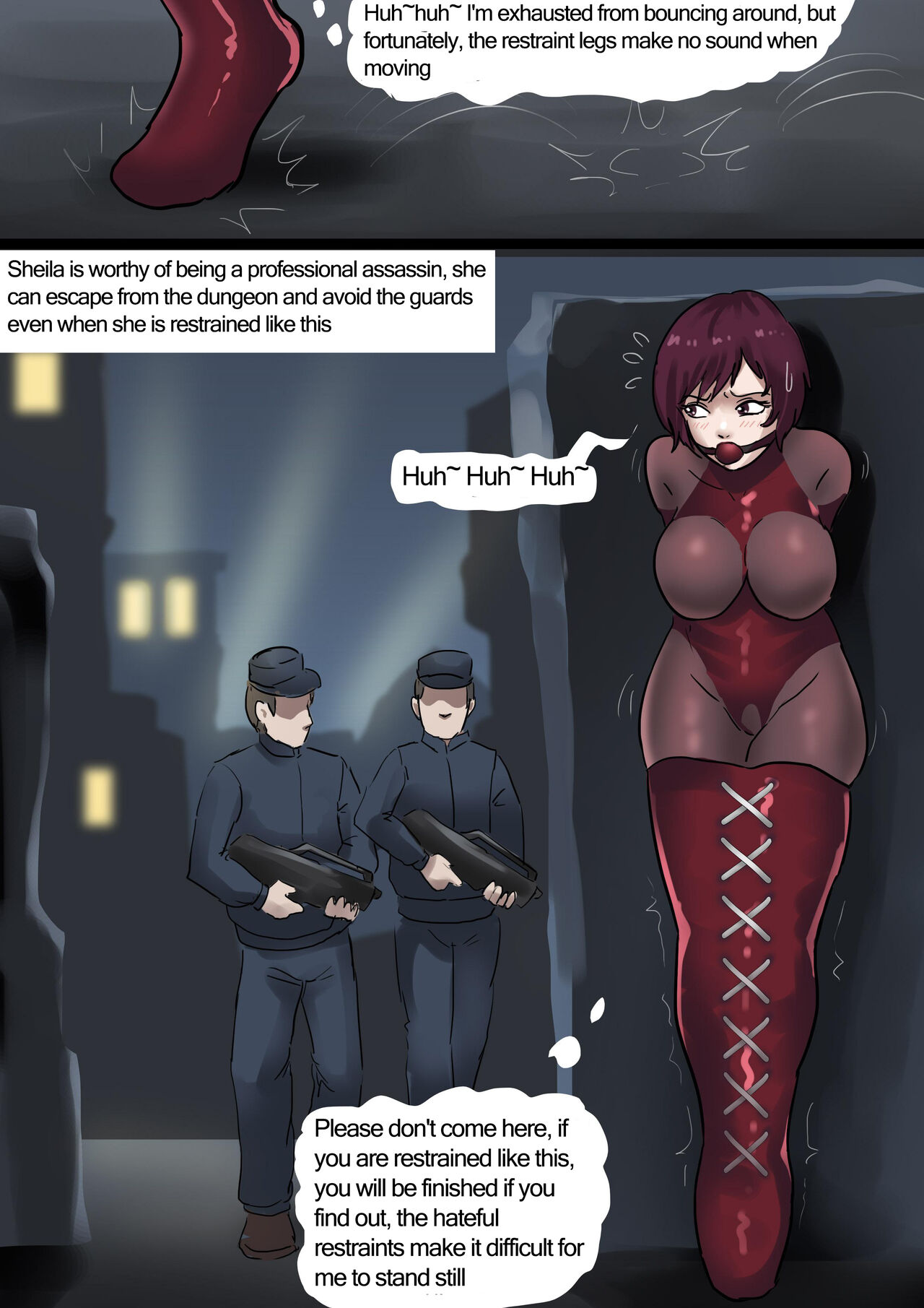 Female_Assassin_in_Stockings_Restrains_Trap_to_Escape page 9 full