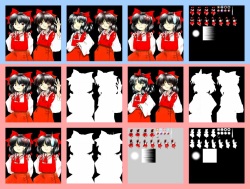 Touhou Game Character Portrait ZUN Art