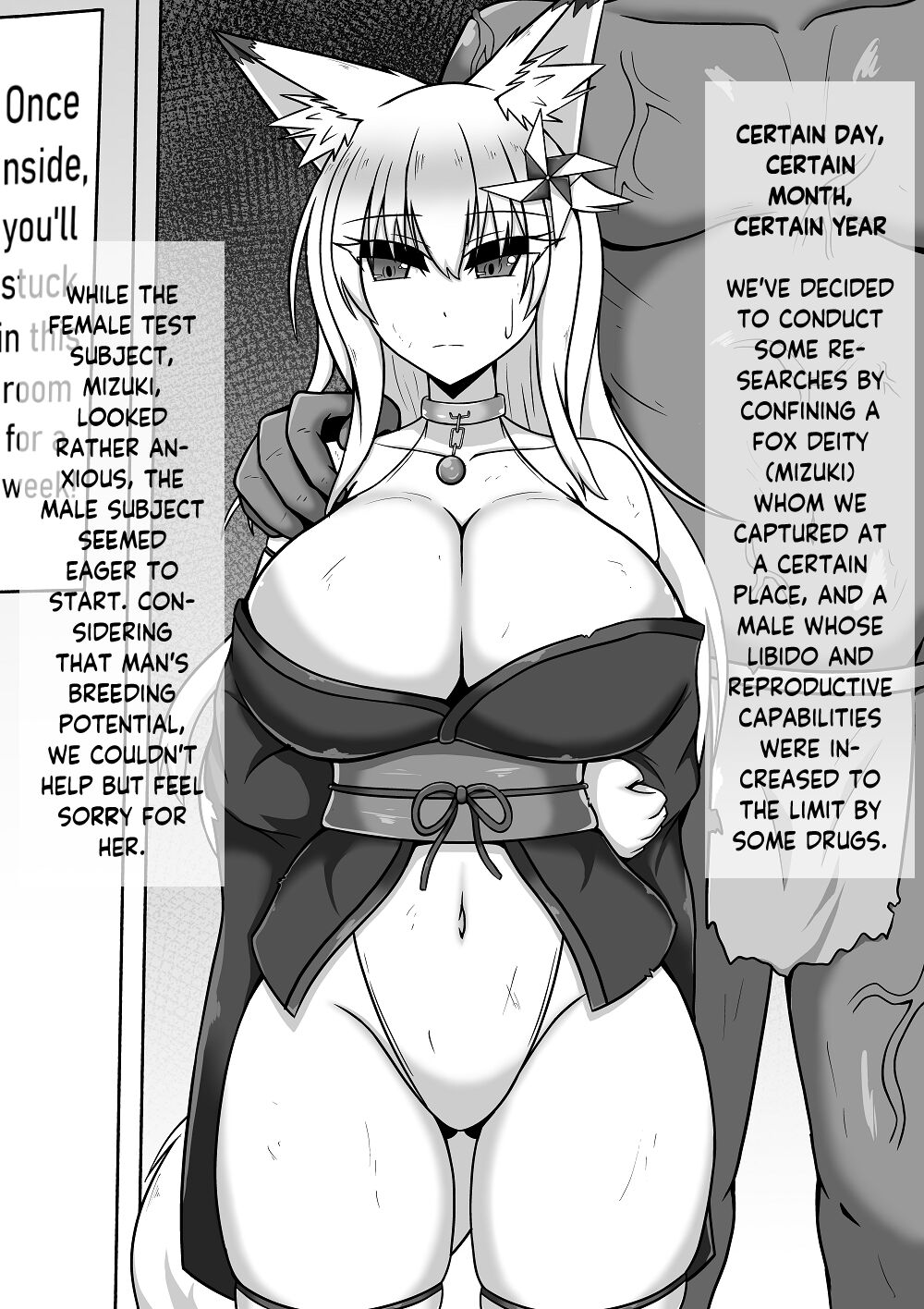 Mizuki to Zetsurin Otoko wo Isshuukan Misshitsu ni Tojikomeru Hanashi | The Story of the Mizuki & a Gigachad Male Being Locked Up in a Secret Room for a Week page 1 full