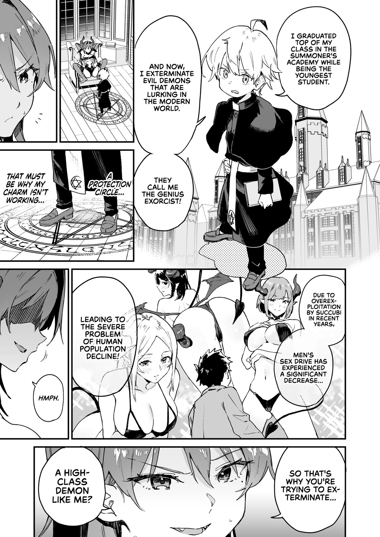 Inma Onee-san ni wa Ecchi na Oshioki de Tatakaun da yo! | I'll Fight the Lewd Succubus Lady With Sexual Punishments! page 8 full